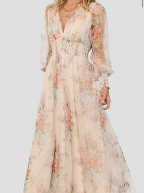Layla Tulle Maxi Dress | Romantic Floral